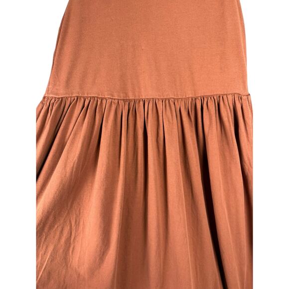 Zara Sleeveless Racerback Knit Maxi Dress Brown Size Small - Picture 7 of 11